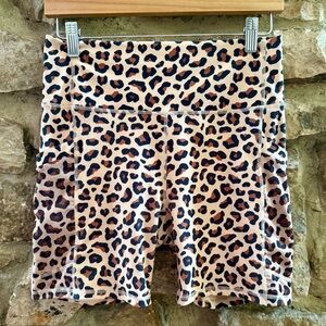 Fabletics - cheetah bike shorts size medium